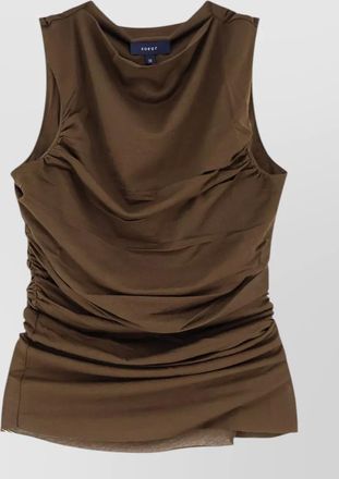 SOEUR irina cotton blend sleeveless draped top