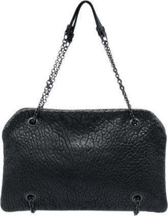 Bottega Veneta Pre-owned Shoulder Bag - Dames - Vintage Schoudertas - Zwart - ONE Size - Leer - Vintage