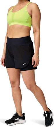 Brooks Womens Chaser 5 Shorts In Black