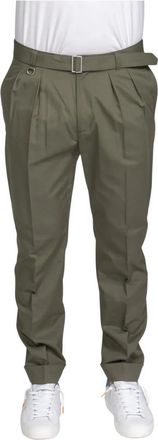 Paolo Pecora Khaki Herenbroek Stijlvol Model - Heren - Straight fit broeken - Groen - M - Broeken