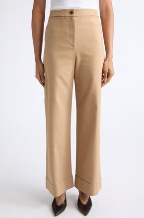 Veronica Beard Darell High Waist Wide Leg Pants in Heritage Khaki at Nordstrom, Size 10