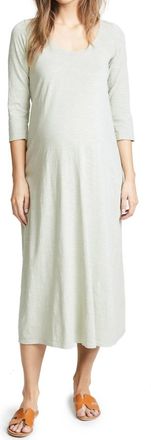 Hatch Maternity Cotton Maxi Dress In Sage