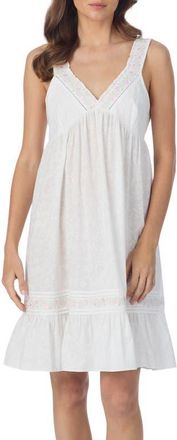 Eileen West Sleeveless Cotton Lawn Nightgown in White at Nordstrom, Size X-Small