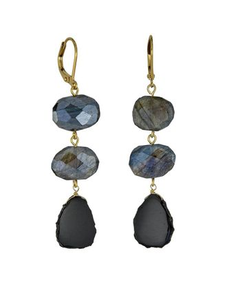 Rachel Reinhardt Jewelry Gemstone Linear Earrings