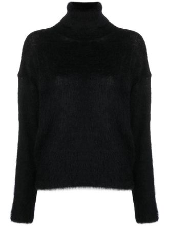 Saint Laurent Gebreide coltrui - Zwart