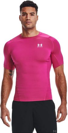 Under Armour Mens HeatGear Compression Short-Sleeve T-Shirt, Dark Orange/Black-860, XL
