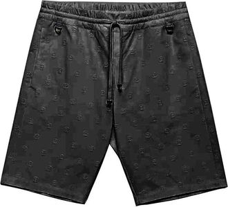 John Richmond Bermuda met trekkoord en metalen details - Heren - Korte Broeken - Zwart - S - Katoen - Korte Broeken