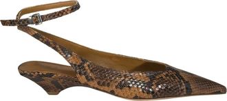 Vic Mati&eacute; K20 Kitty Slingback Pantoletten - Dames - Pumps - Bruin - 37 EU - Leer - Schoenen