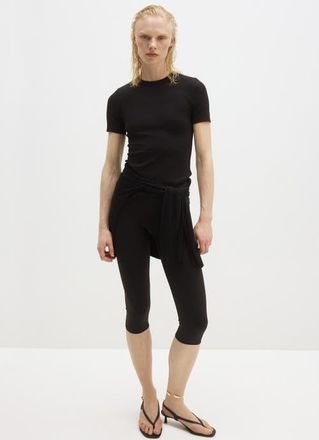 H&M Cooling Slim Fit Ribbed T-shirt in Black at Nordstrom, Size X-Large