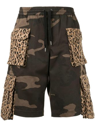 Ports V Cargo shorts met camouflageprint - Groen