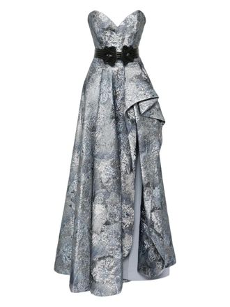 Saiid Kobeisy Brocade long dress - Blue