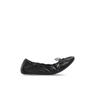 Ferragamo Ballerinas, female, Black, Size: 5 1/2 US Leather ballet flats Joelle