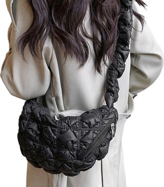 Generic Pleated Shoulder Bag - 23cm adjustable strap handbag, Tote Bag, purse, work and travel bags | Perfect for daily use, commuting, vacation, and casual o