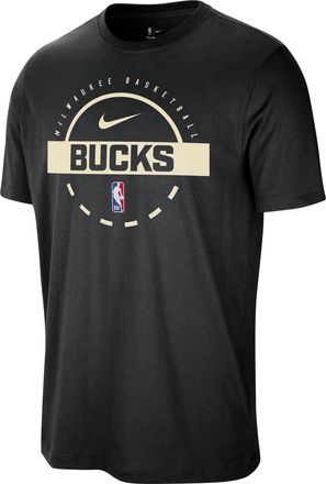 Nike Milwaukee Bucks Nike Mens NBA Practice T-Shirt in Black | HQ9718-010