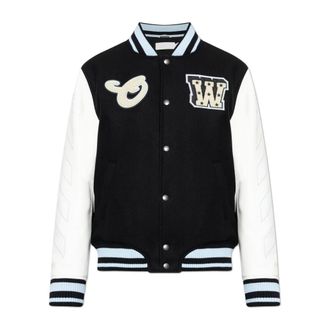 Off-white Ge&iuml;soleerd Bomberjack - Heren - Bomber jackets - Zwart - M - Leer - Jassen