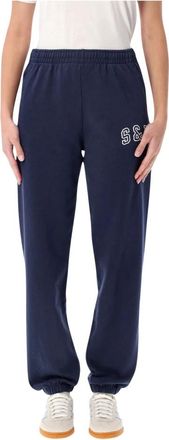 Sporty & Rich Ivy Trainingsbroeken - Dames - Sweatpants - Blauw - XL - Katoen - Broeken