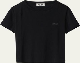 Miu Miu Short Sleeve Jersey Top