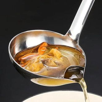 OEM Separador De Aceite De 1 Pieza, Cuchar&oacute;n Separador De Aceite De Acero Inoxidable, Separador De Salsas Y Grasas, Cuchara Espumadera