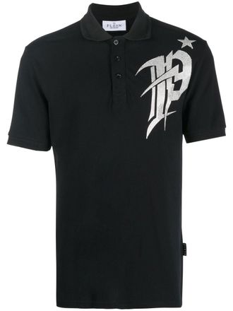 Philipp Plein Poloshirt met logoprint - Zwart