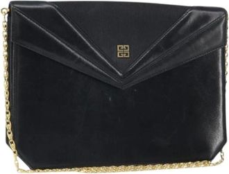 Givenchy Pre-owned Clutches, female, Black, Size: ONE SIZE Pre-owned Leather Shoulder Bag