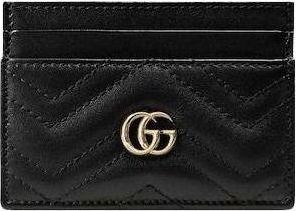 Gucci (WMNS) Gucci 26 GG Marmont Card Holder Wallet Black 443127-AAET8-1000