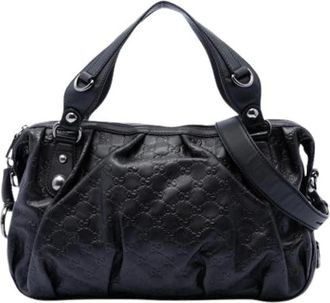 Gucci Pre-owned Handbags, female, Black, Size: ONE SIZE Pre-owned Vintage Satchel