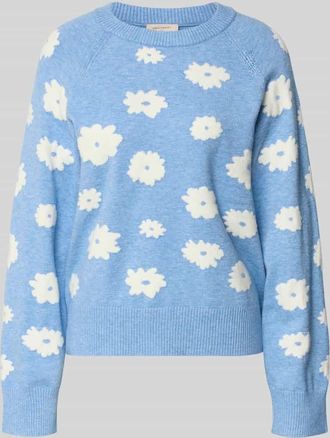 Freequent Strickpullover mit gerippten Abschl&uuml;ssen Modell Alpie in Bleu, Gr&ouml;&szlig;e XXL