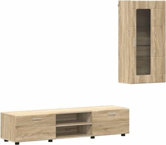 vidaXL Conjunto De Mueble De Tv Roble Sonoma Madera De Ingenier&iacute;a Vidaxl