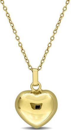 Delmar Puffed Heart Pendant Necklace in Gold at Nordstrom Rack
