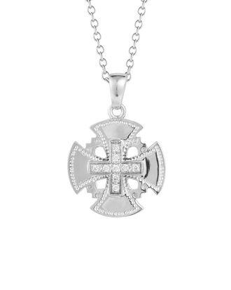 I.Reiss Company 14K 0.10 Ct. Tw. Diamond Cross Necklace