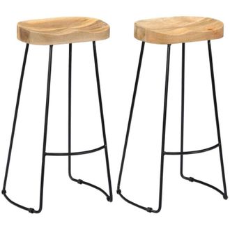 vidaXL Gavin Bar Banks 2 PCS Madeira Mangueira