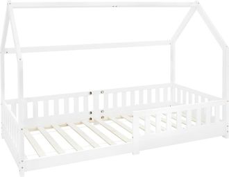 ML Design Cama infantil tipi 90x200cm color blanco con listones de madera