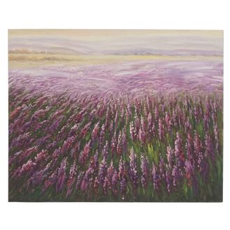 Hhg Hhg - Nunca Usado] Pintura Al &Oacute;leo Campo De Flores, 100% Pintado A Mano Pintura Mural Xl, 100x80cm