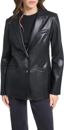Levi's Faux Leather Blazer in Black at Nordstrom, Size X-Small