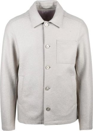 Herno Jassen, Heren, Beige, L, Wol, Giacca in panno