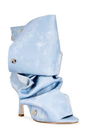 Azalea Wang Birdsong Open Toe Denim Bootie at Nordstrom Rack, Size 10