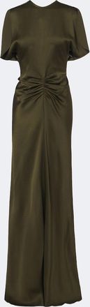 Victoria Beckham Isabella ruched satin gown