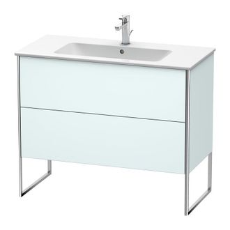 Duravit Duravit Xsquare Vanity Unit Vertical 101.0 X 47.8 Cm, 2 Cajones, Para Lavabo Me De Starck 233610, Color (frente/cuerpo): Azul Claro Mate - Xs444700909