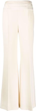 Moschino virgin wool palazzo trousers - women - Virgin Wool/Polyester - 40 - Neutrals