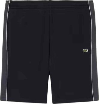 Lacoste Korte Broeken, Heren, Zwart, XL, Regular Colourblock Fleece Short