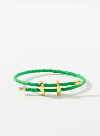 Simons Womens Braided faux-leather bracelet