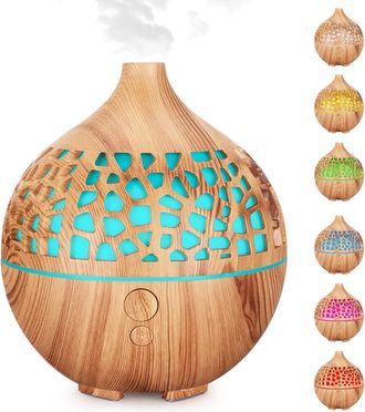 OEM Difusor De Aceites Esenciales De 180 Ml, Humidificador Ultras&oacute;nico Usb De Aromaterapia Y Difusor De Aromas Con Luces Led De 7 Colores, Difusor De Arom