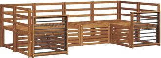 vidaXL Conjunto De Sof&aacute;s De Exterior 6 Uds. Natural Vidaxl