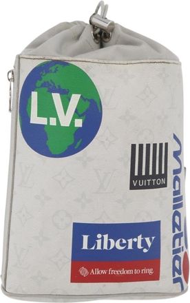 Louis Vuitton Chalk Sling Limited Edition Logo Story Monogram Canvas Gray Canvas Handbag (Pre-Owned)