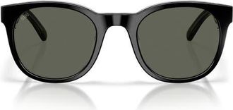 Costa Middles 51mm Gradient Polarized Round Sunglasses in Black /Gray at Nordstrom