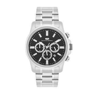 Rhodenwald & Söhne Mens Male Stainless steel Watch 45,0 - Silver - One Size
