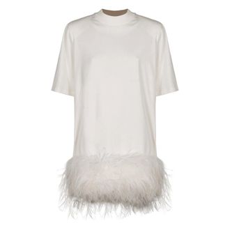 The Attico Dames, Jurken, Wit, Maat: XS Jersey