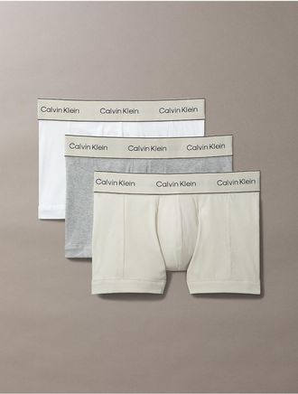 Calvin Klein Mens Heritage Cotton Stretch 3-Pack Trunk - Multi - XL