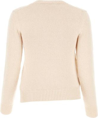 Jil Sander Womens Sweater Beige Cotton Ramie Cellulose