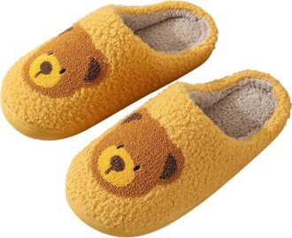 Generic Womens Memory Foam Slippers Ladies Fluffy Slippers Cute Cartoon Soft Plush Novelty Animal Slipper Warm House Slipper Slip on Home Shoes for Women Men 